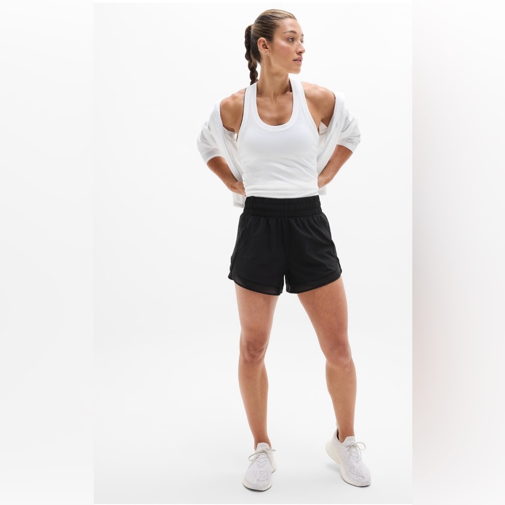 NWT-Athleta White Momentum Tank, Extra Large - Picture 2 of 9